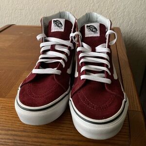 Vans Burgandy High Tops Size 9.5M/11W